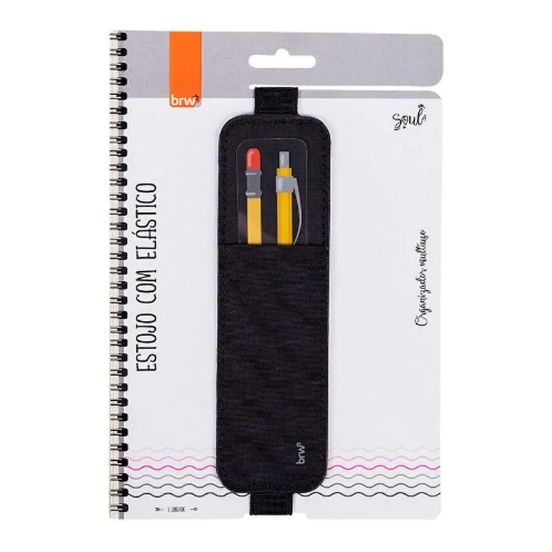 Estojo Elástico Para Caderno - Preto