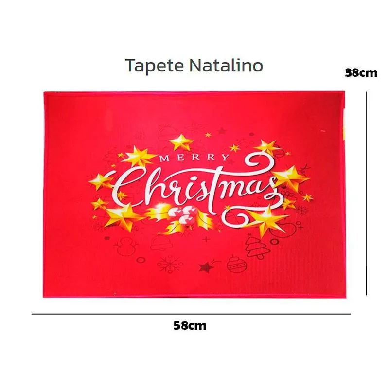 Tapete Natalino Decoração Natal 58x38cm