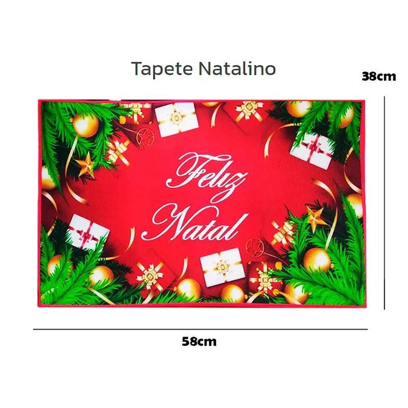 Tapete Natalino Decoração Natal 58x38cm