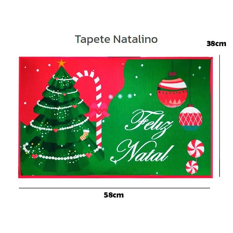 Tapete Natalino Decoração Natal 58x38cm