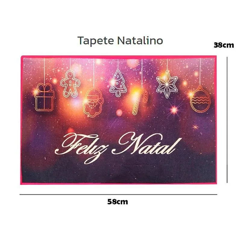 Tapete Natalino Decoração Natal 58x38cm