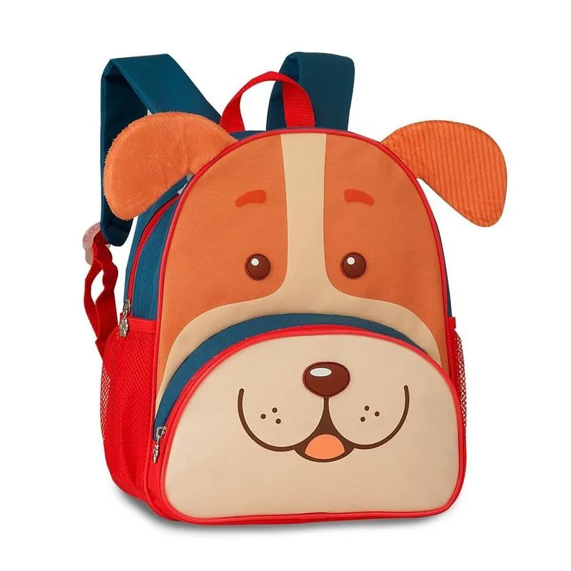 Mochila Escolar Costas Cachorrinho Vermelho - Clio Pets