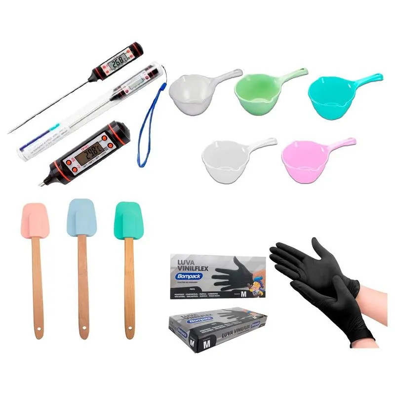Kit Confeitar Panelinha + Luva + Termômetro E Espátula