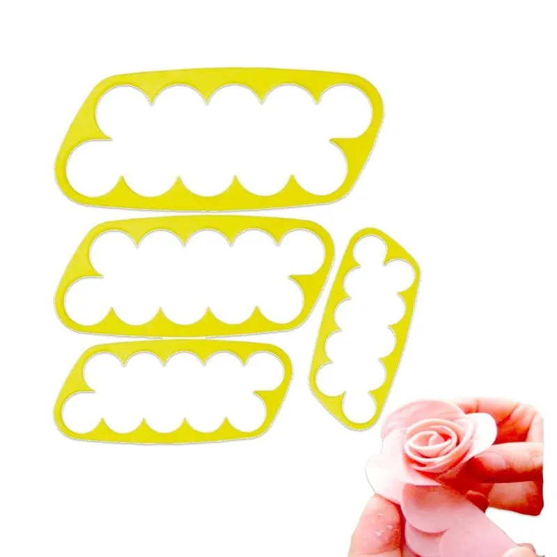 Cortador Rosa De Massas De Biscuit Artesanal Bluestar 4 Pçs