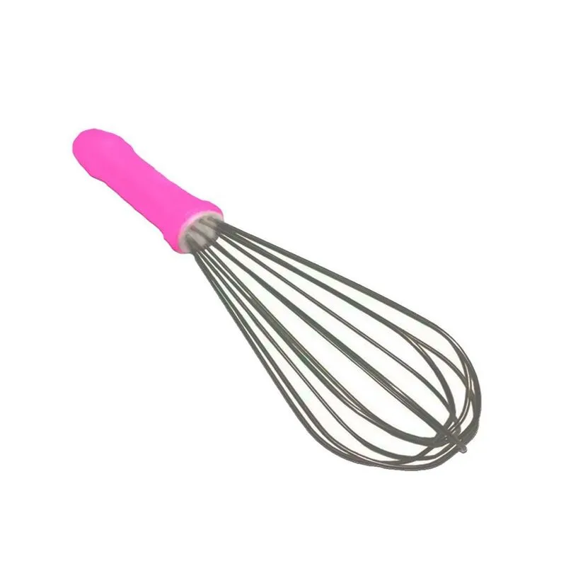 Batedor Fuê Rosa Pink De Ovos Bolo 25Cm Tipo Pera
