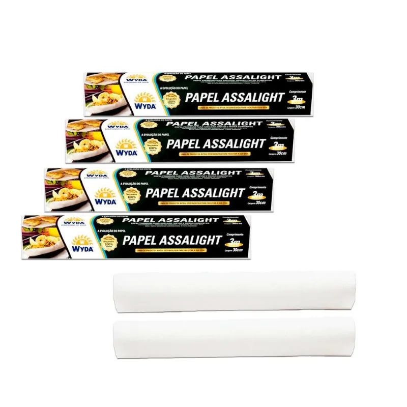 Kit 10 Papel Manteiga Assalight Multiuso Premium 30x3m Untar