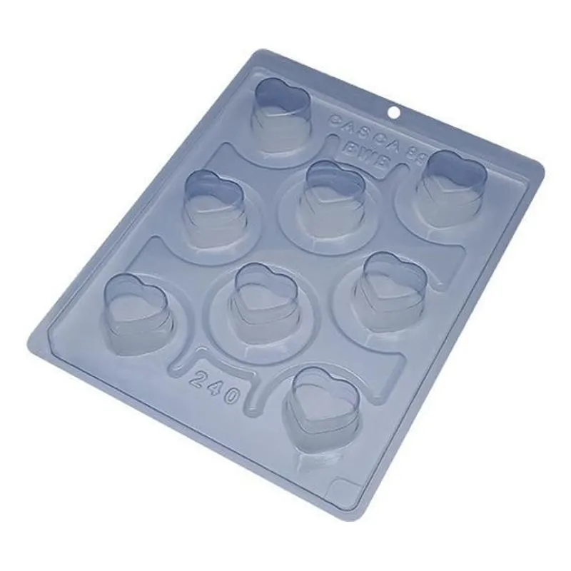 2 Formas De Chocolate Acetato Com Silicone Buffet Coracao