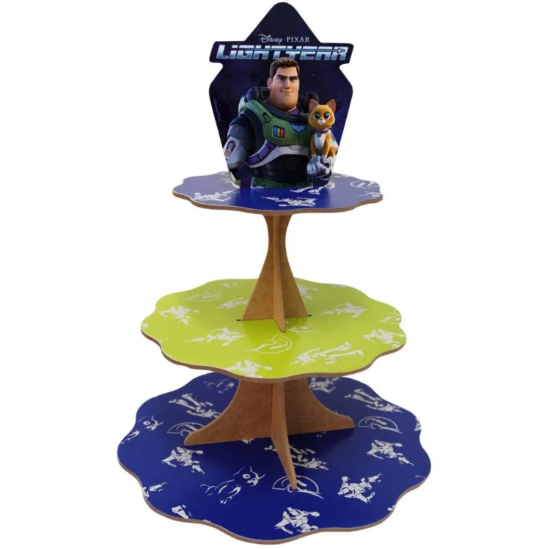 Doceiro Buzz Lightyear Mdf Porta Doces E Cupcake 3 Andares