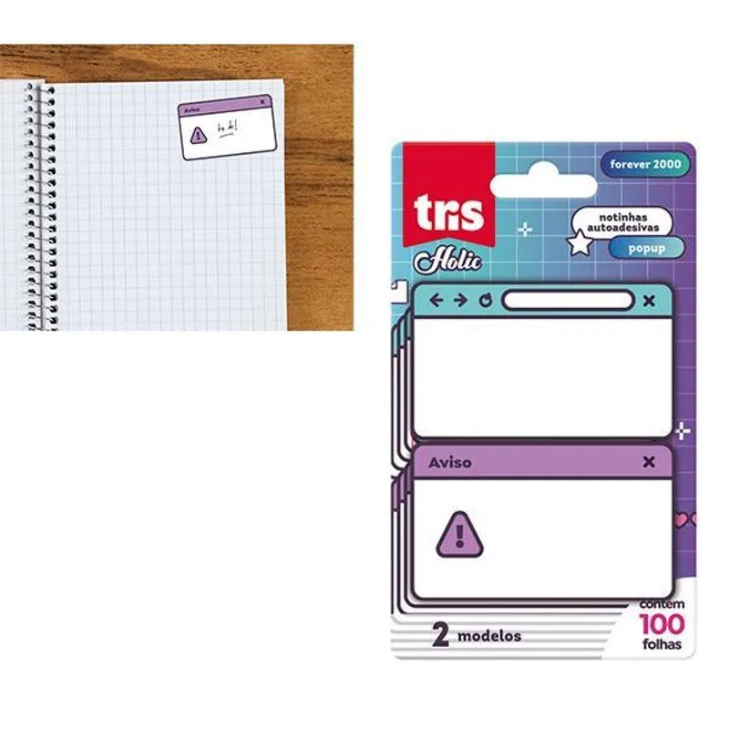 Notas Autoadesivas Pop Up Holic Cart Com 2 Blocos 100f