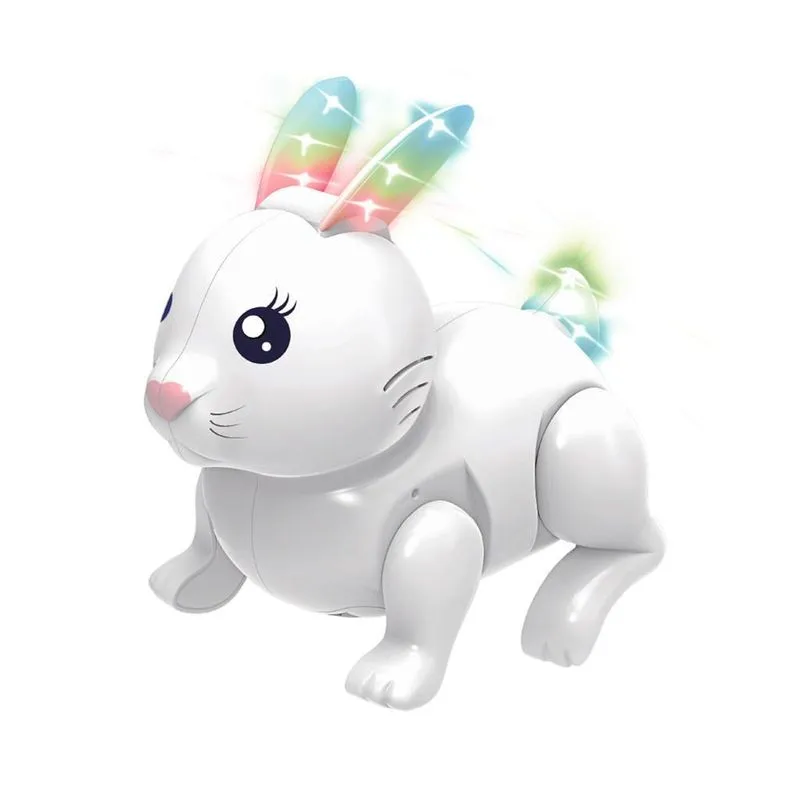 Brinquedo Coelhinho Saltitante Sons, Música E Luz S/ Caixa
