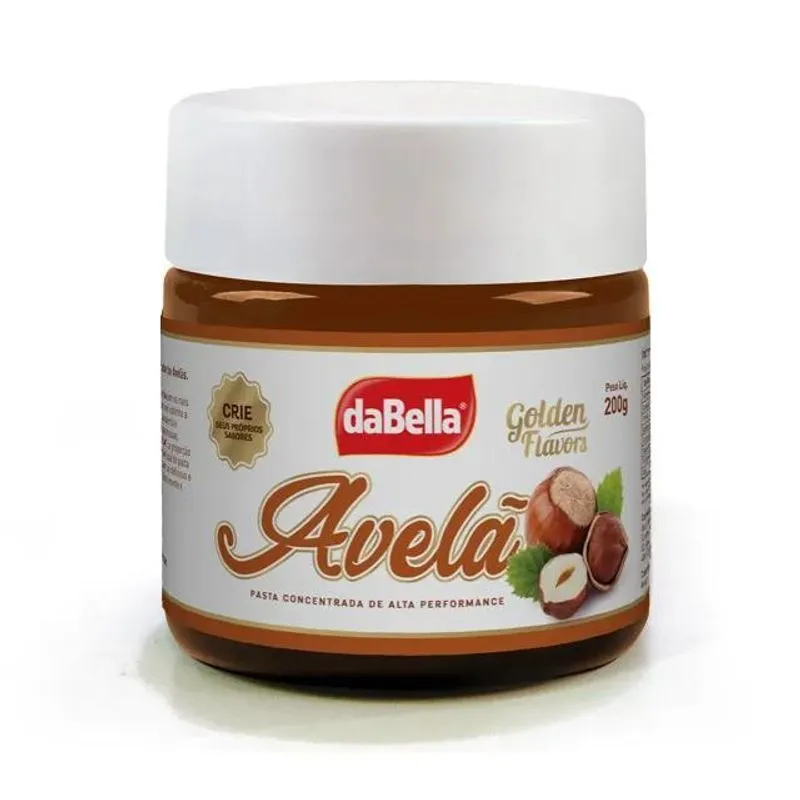 Pasta Golden Flavors Sabor Avelã Dabella 200g