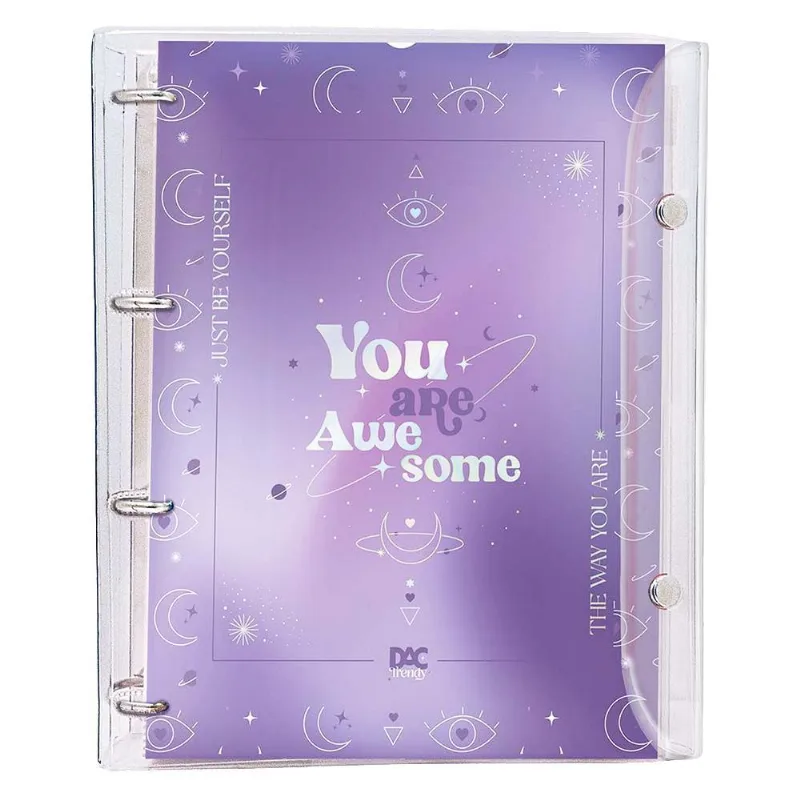 Fichário Trendy Purple Dac Roxo Holográfico Universitário