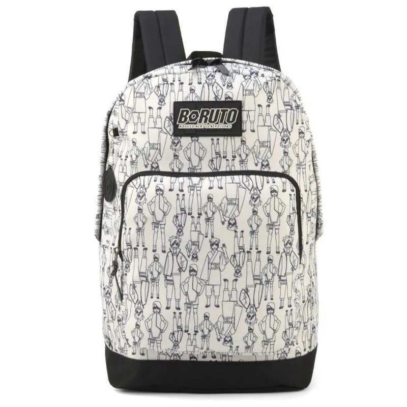 Mochila Escolar Boruto Naruto Branca Infantil Adolescente