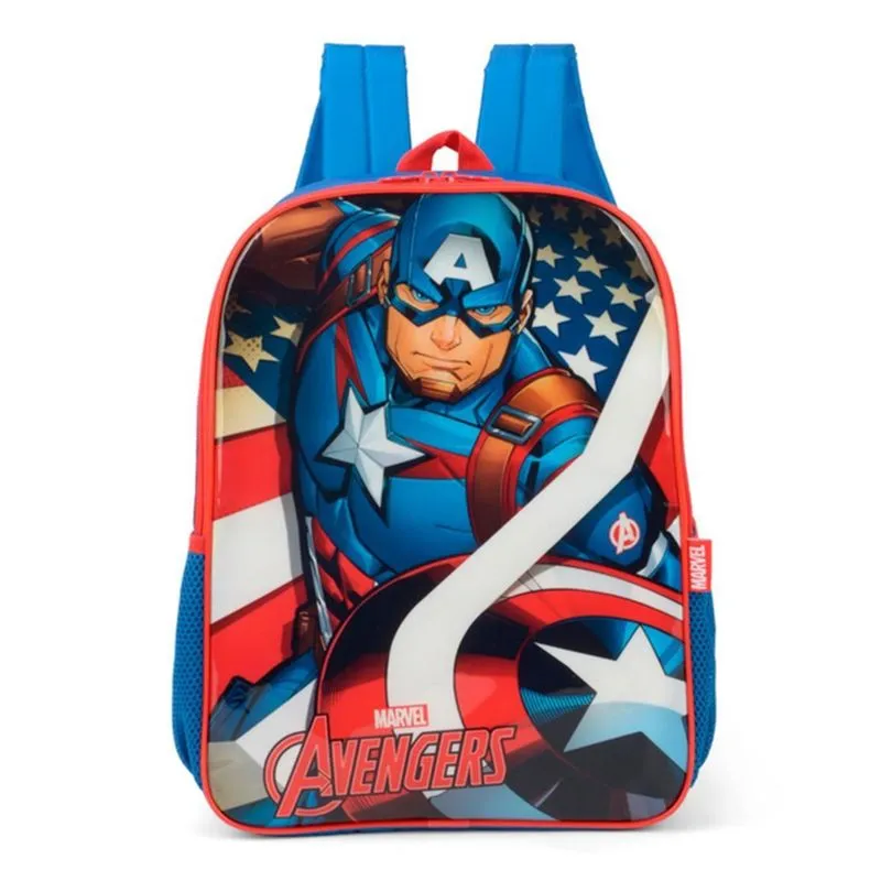 Mochila Escolar Costas Capitão América Infantil