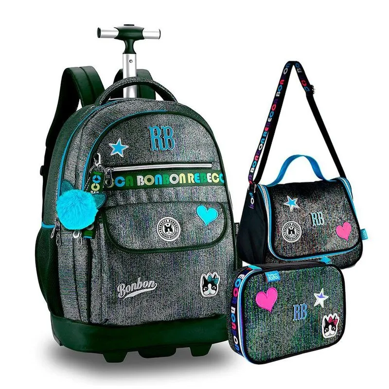 Kit Escolar Rebecca Bonbon: Mochila + Lancheira + Estojo