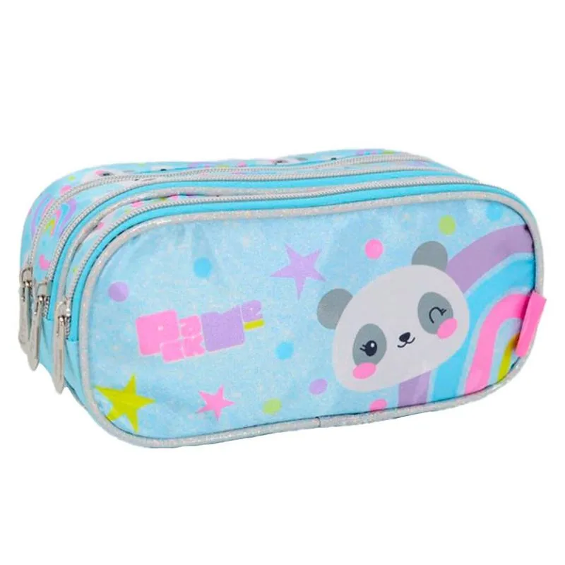 Estojo Triplo Panda Rainbow Pack Me - Pacific