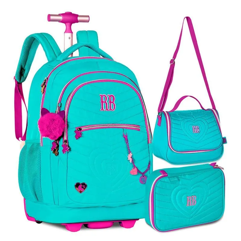 Kit Escolar: Mochila + Lancheira + Estojo - Verde