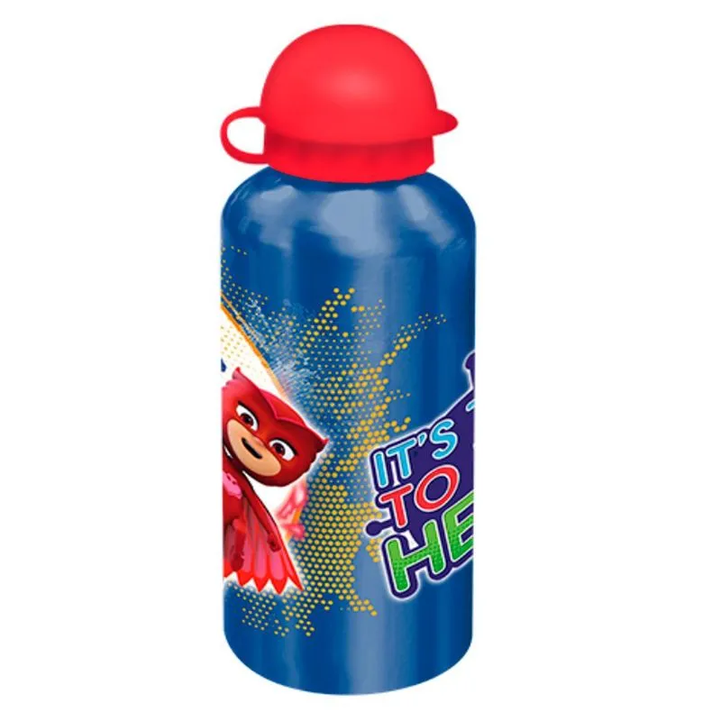 Garrafa 500ml Pj Masks Azul É Hora De Ser Herói Alumínio
