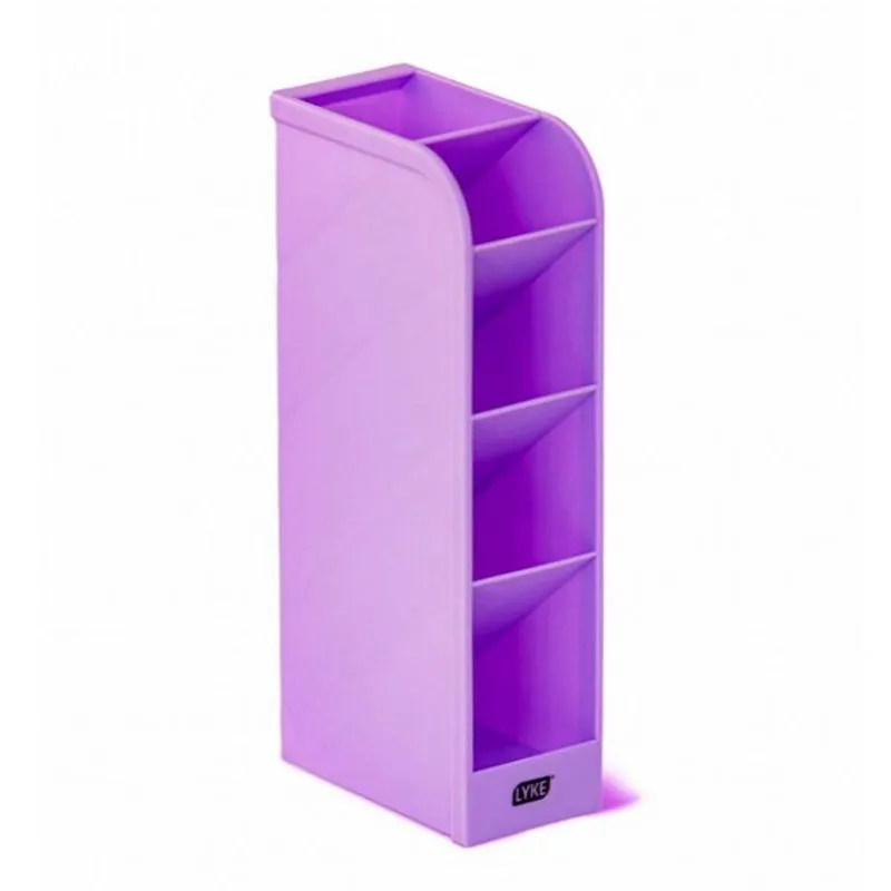 Organizador De Mesa Lilás - Plástico 5 Divisórias