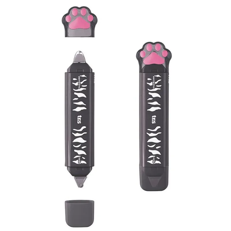 Fita Corretiva + Cola Holic Pets - Preto - 2 Em 1 - 5mm X 4m
