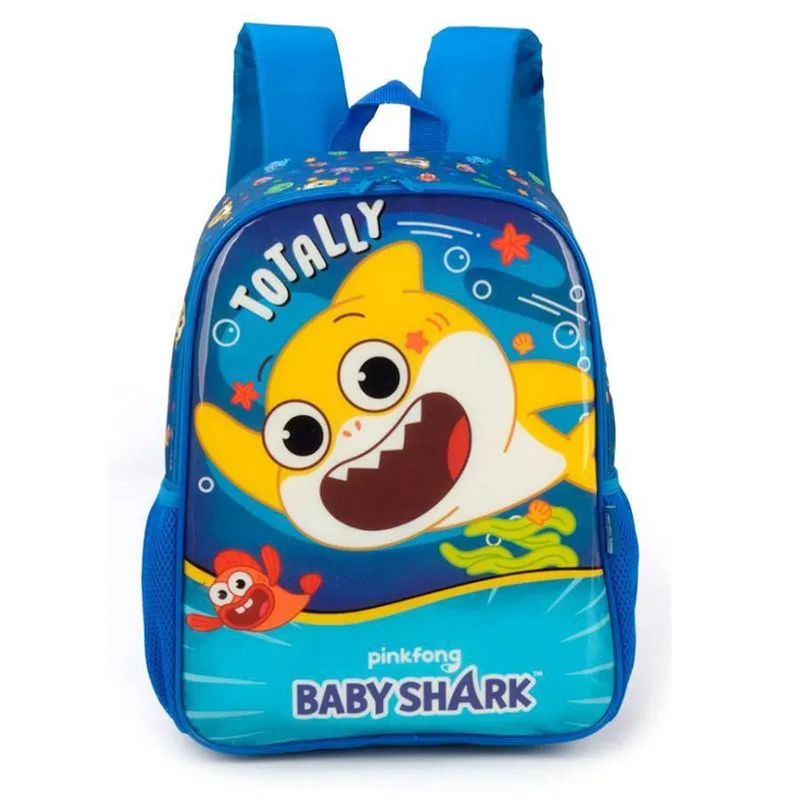 Mochila de Costas Baby Shark Azul - Luxcel 40x32x13cm