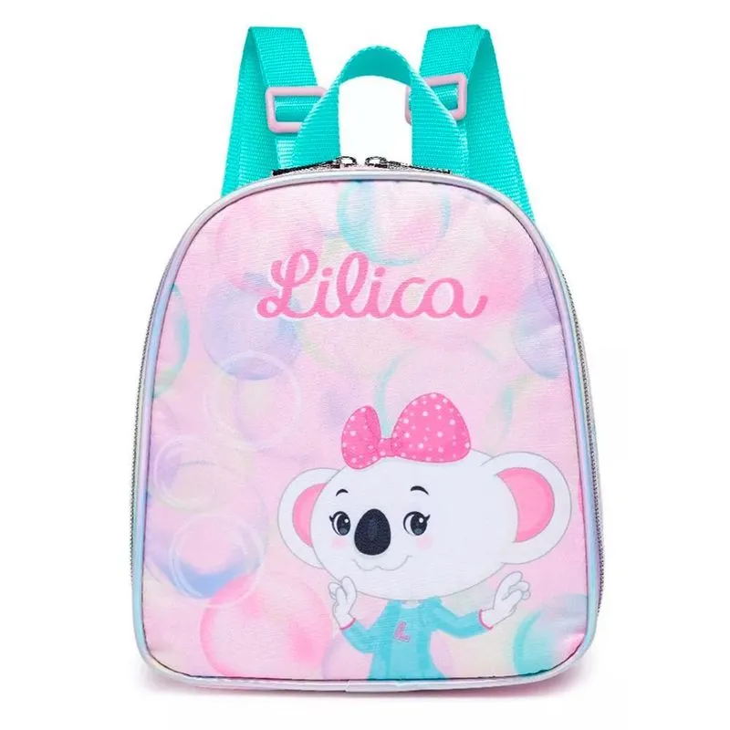 Lancheira Lilica Ripilica Bubble Rosa - 23x20x10 Cm
