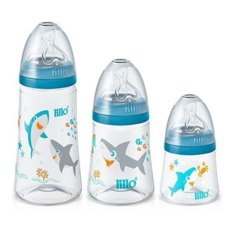 Kit Presente Mamadeira Lillo Smart Azul 120/180/300ml