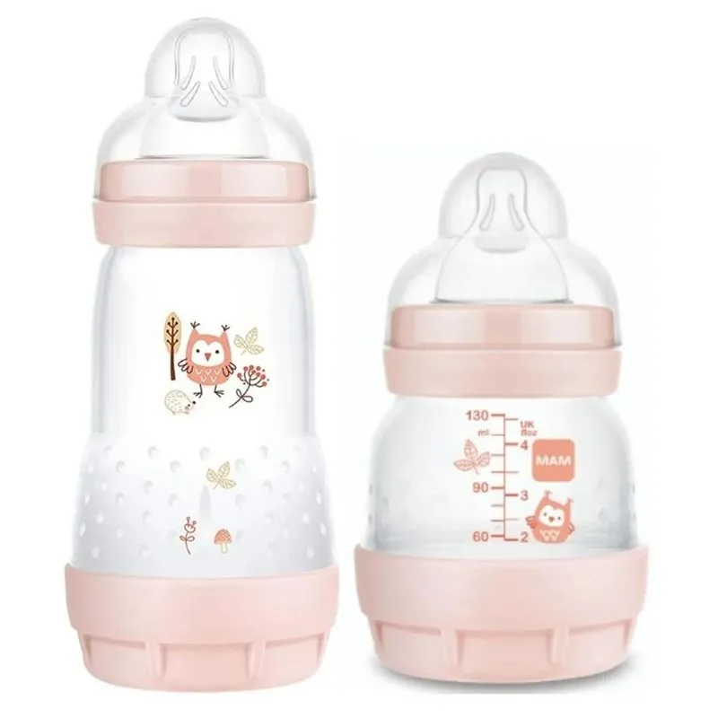 Presente Para Chá De Bebê Menina Mamadeira Mam Rosa 0+ Meses