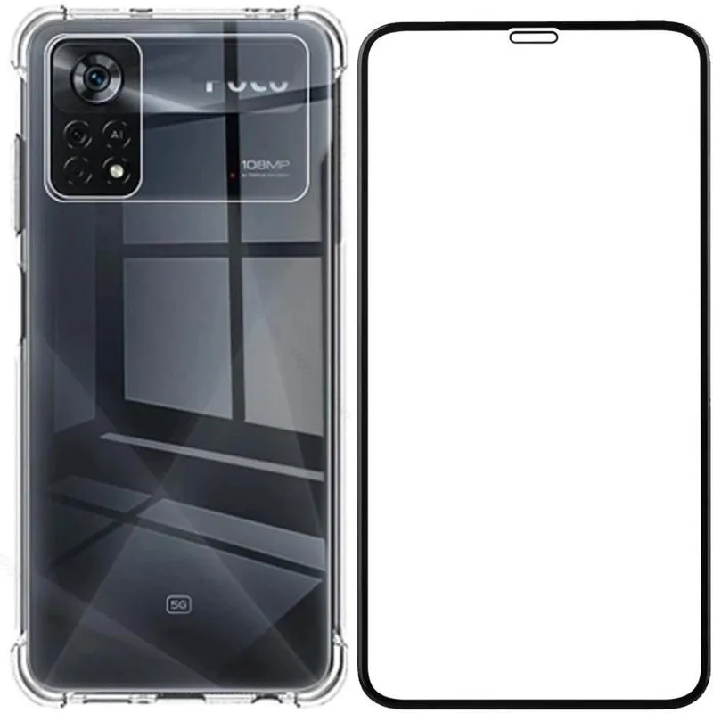 Kit Película 3d Capa Premium Transparente Para Poco X4 Pro