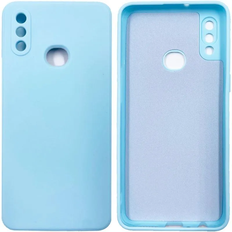 Capa Silicone Premium Case Veludo Para A10s A107m Azul
