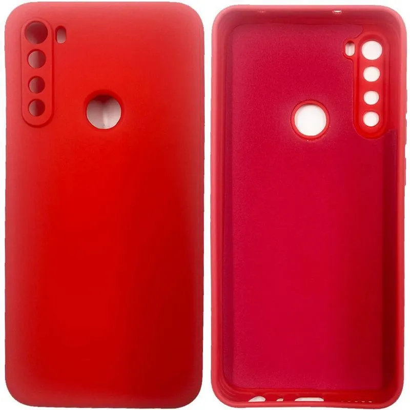 Capa Silicone Premium Case Veludo Para Redmi Note 8 Vermelho
