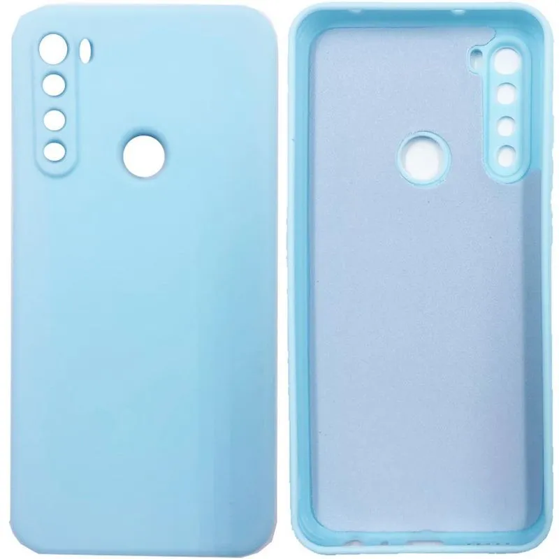 Capa Silicone Premium Case Veludo Para Redmi Note 8 Azul