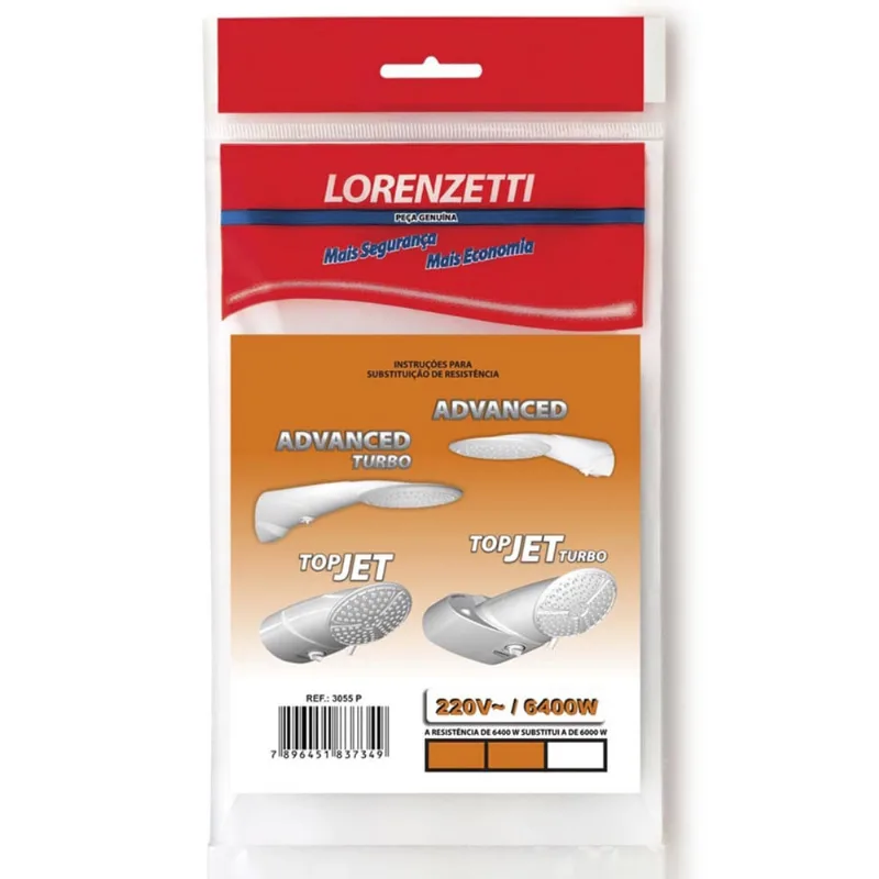 Resistência Ducha Advanced E Top Jet 5500w 127v Lorenzetti