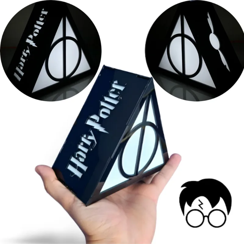 Luminária Harry Potter Luminaria Reliquias da Morte Presente Bruxo