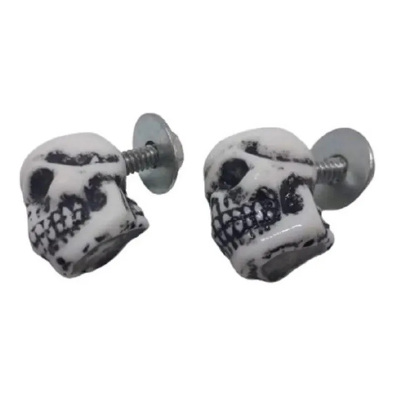 Parafuso De Placa Para Moto Modelo Cranio De Caveira Par