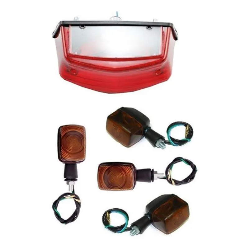 Kit Lanterna Traseira + 4 Piscas Yamaha Ybr 125 04/08