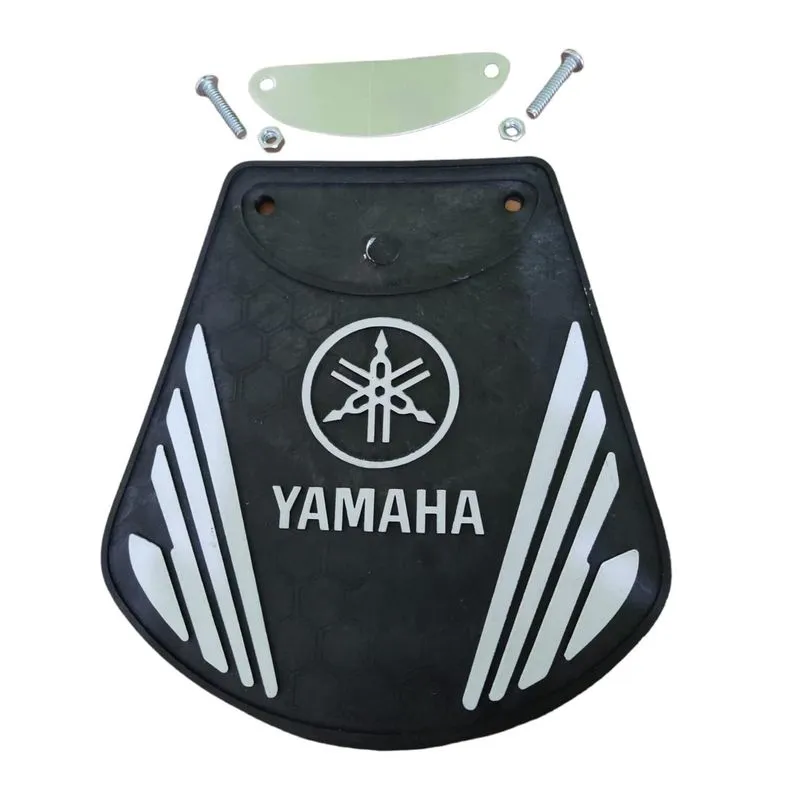 Lameira Parabarro Para Moto Logo Yamaha Branco Ybr Dt Rd Xtz