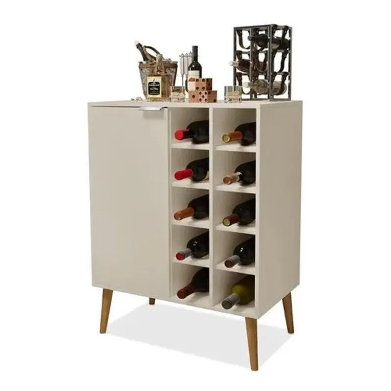 Adega Bar Buffet Para 10 Garrafas Miami - Off White - Jantar