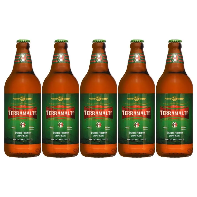 Kit 5 Cervejas Triplo Malte Terramalte 600ml