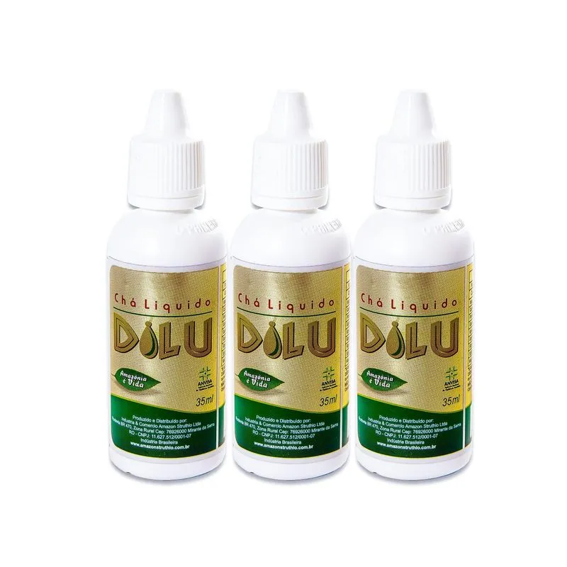 Kit 3 Chá Liquido Dilu Amazon Struthio 35ml