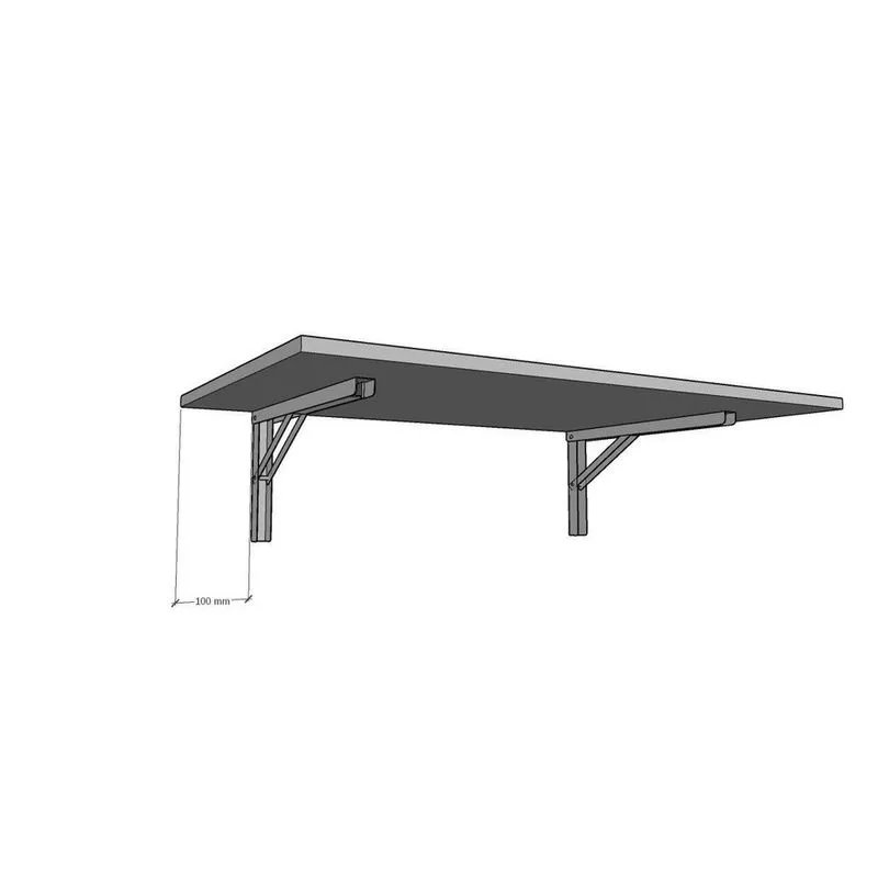 Mesa Dobrável Bancada De Estudos Suspensa Em 80X40X1,5 Cm