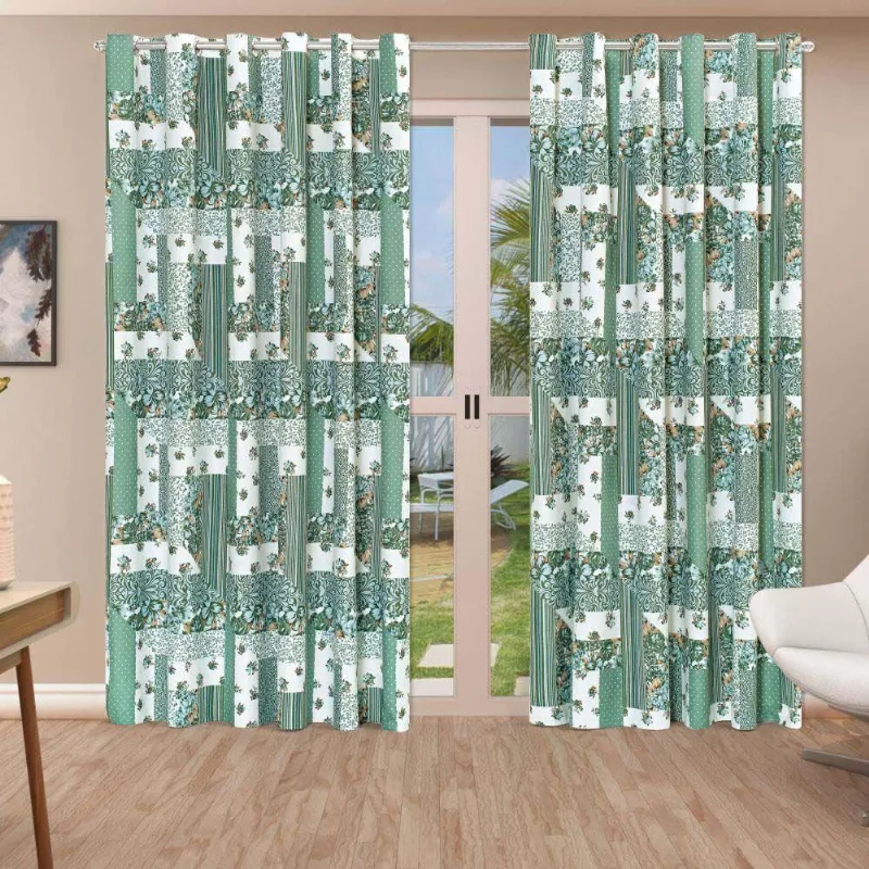 Cortina Belline 3 Metros Sala Quarto Para Varão Verde