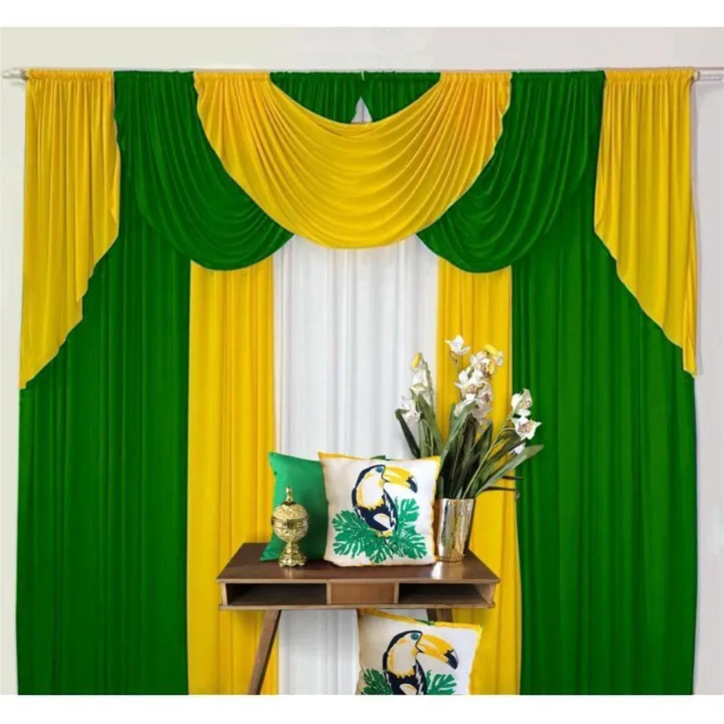 Cortina Afro 3 Metros Sala Quarto Para Varão Verde