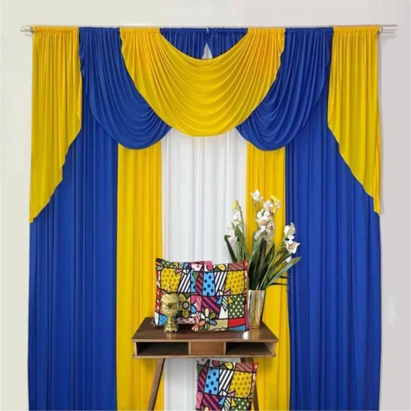 Cortina Afro 3 Metros Sala Quarto Para Varão Azul