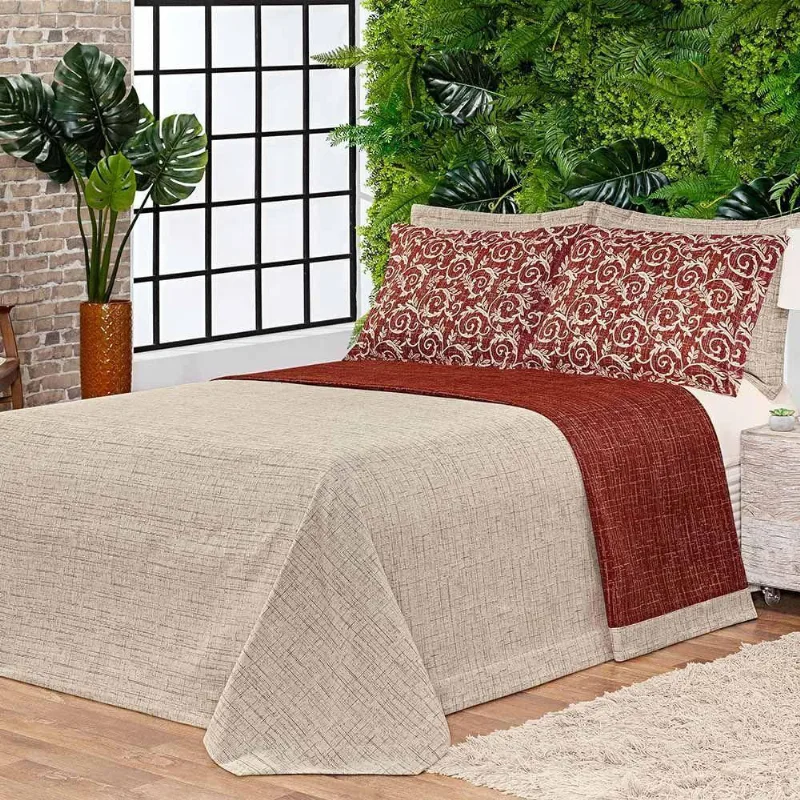 Kit Cobre Leito King Dakar Jacquard Dupla Face 3Pçs-Mocassim