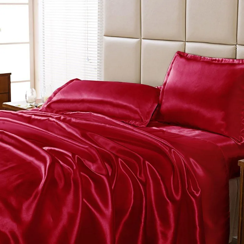 Jogo De Cama Lençol Cetim Charmousse Queen 4Pç-Verm