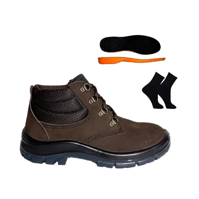 Bota Segurança Kadesh Bico Pvc + Palmilha Anatômica + Meia