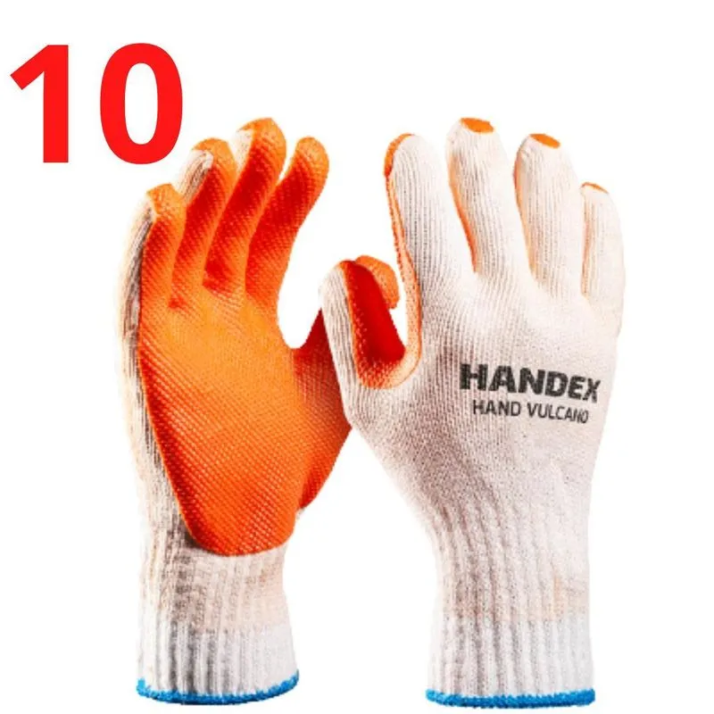 Kit 10 Luva De Segurança Handex Hand Vulcano C.a 41666