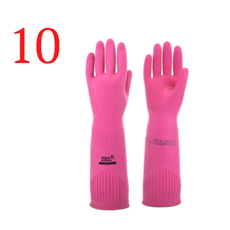 Kit 10 Luva De Látex Longa Ranhurada 40 Cm Volk C.a 36368
