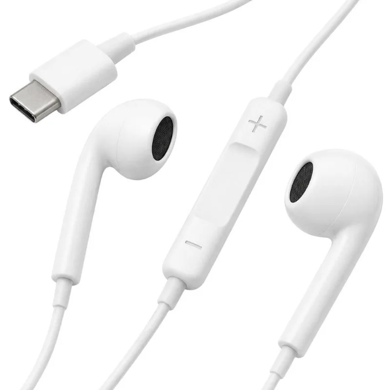 Fone de Ouvido com Fio Tipo C MDM Classic USB-C para Estudo Conectividade Branco